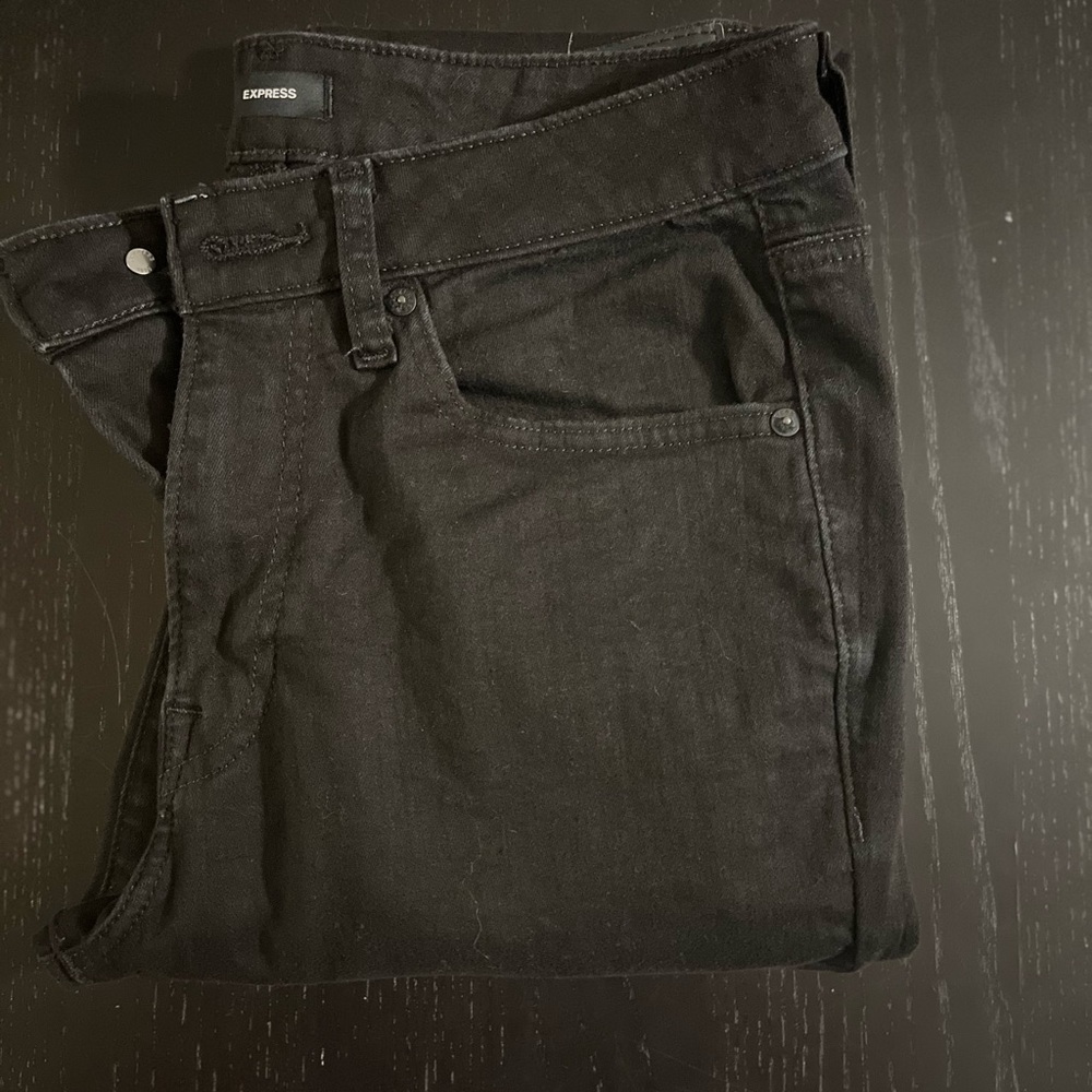 Express Athletic Skinny Black Jeans